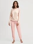 Schlafanzug CALIDA "Soft Dreams", Damen, Gr. L (48/50), rosa (pearl blush), Frottee,