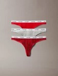 Calvin Klein Underwear String 3 PACK THONG (LOW-RISE) (Packung, 3-St.,...