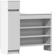 vidaXL Schuhschrank NA Schuhschrank Wei&szlig; 100,5x28x100 cm Spanplatte