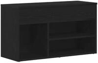 vidaXL Schuhregal Schuhbank Schwarz Eichen-Optik 80 x 30 x 45 cm Holzwerkstoff,