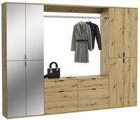 xonox.home Garderoben-Set Garderoben Set Projekt X 1, Artisan Eiche /...