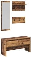 vidaXL Garderoben-Set 90 x 31 x 46,5 cm Flurm&ouml;bel-Set Altholz 90x31x465 cm
