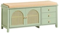 SoBuy Schuhbank FSR129, Dielenbank Schuhtruhe Schuhregal schmal, mit...