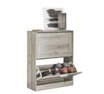 SoBuy Schuhschrank FSR137, Schuhkipper Schuhablage Schuhregal Schuhkommode mit 2