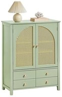 SoBuy Sideboard FSB72, Kommode Wohnzimmer Buffet, mit Gitteroptik-T&uuml;ren,