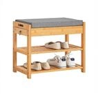SoBuy Sitzbank FSR47, Schuhbank mit Sitzfl&auml;che Garderobenbank Schuhregal...