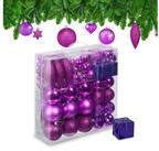 relaxdays Weihnachtsbaumkugel Weihnachtskugeln im 110er Set, Pink
