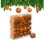 relaxdays Weihnachtsbaumkugel Weihnachtskugeln im 110er Set, orange