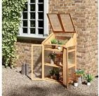 Outsunny Hochbeet 70 x 50 x 120 cm, mit Abdeckung, Fenster, Doppelt&uuml;r,