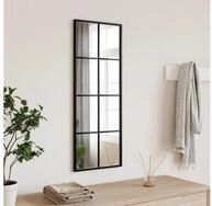 vidaXL Wandspiegel vidaXL Wandspiegel Schwarz 30x80 cm Rechteckig Eisen