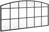 vidaXL Spiegel Wandspiegel Schwarz 80x40 cm Gew&ouml;lbt Eisen (1-St)