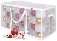 relaxdays Aufbewahrungsbox Weihnachtskugel Aufbewahrungsbox, wei&szlig;, XL