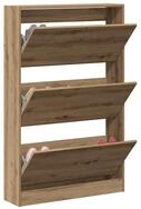 vidaXL Schuhschrank Schuhschrank Artisan-Eiche 80 x 21 x 125,5 cm Holzwerkstoff