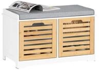 SoBuy Schuhbank FSR23-II, Sitzbank mit Stauraum Dielenbank Sitzkommode...