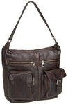 Liebeskind Berlin Schultertasche Hobo Bag, aus echtem Leder braun M | 28 cm x...