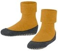 FALKE Cosyshoe Minis (leichte, w&auml;rmende Merinowolle) gelb/grau Kinder Hausschuh