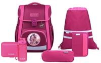 McNeill Schulranzen Bravo, inkl. Etui, Turnbeutel, (Set, 9-tlg., Schlamperrolle,