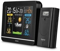 Hama Wetterstation mit Farbdisplay, Au&szlig;ensensor, Wetter, Alarm, Temparatur