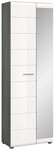 xonox.home Schuhschrank Garderobenschrank Salsa, wei&szlig; Hochglanz / rauchsilber