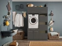 Laundreezy Mehrzweckschrank-Set LAUNDREEZY LDSK5, Breite 117,5 cm, Softclose,