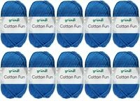 Gr&uuml;ndl Cotton Fun Baumwollgarn 10x50g Strickgarn H&auml;kelgarn Baumwolle H&auml;kelwolle,
