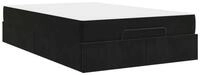 vidaXL Bett Bettgestell mit Matratze 2 Stk. Schwarz Samt (2-tlg)
