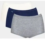 sloggi Maxislip Basic+ Maxi (3er Pack) perfekter Sitz, Cotton-Mix, hohe Taille bunt