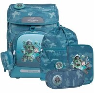 Beckmann Norway Schulrucksack Beckmann Schulranzen Plus Air 6tlg. Jungle Game...