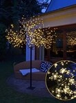 Spetebo LED Baum LED Kirschbl&uuml;tenbaum - 250 cm - warmwei&szlig;, An / Aus, LED,