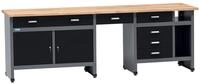 K&Uuml;PPER Werkbank 12280, 240x84x60 cm, 2 T&uuml;ren, 6 Schubladen, 300 kg Traglast,