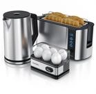 Arendo Fr&uuml;hst&uuml;cks-Set Wasserkocher 1,5l, 4-Scheiben Toaster, 6er Eierkocher,...