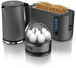 Arendo Fr&uuml;hst&uuml;cks-Set (3-tlg), Wasserkocher 1,5l, 4-Scheiben Toaster, 7er