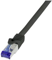 LogiLink LogiLink C6A143S RJ45 CAT 6a S/FTP 50.00 m Schwarz 1 St. Netzkabel, (5000.00