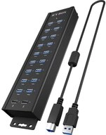 ICY BOX IB-HUB1720-U3 18+2 Port USB Hub, 96W Netzteil Netzwerk-Switch