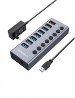 GRAUGEAR G-HUB71-A USB-Adapter, USB HUB 7x USB-A 3.0 Ports Schnelllader Netzteil