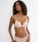 Triumph Push-up-BH That Night In Vegas WHU Comfort Wire, mit grafischem Muster beige