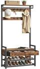 VASAGLE Garderobenst&auml;nder Garderobe, mit Schuhbank, 2 Schubladen aus Stoff,
