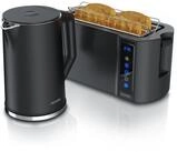 Arendo Fr&uuml;hst&uuml;cks-Set Edelstahl Wasserkocher 1,5l, 4-Scheiben Langschlitz...