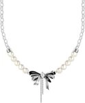 THOMAS SABO Kette mit Anh&auml;nger Schleifen-Kette mit Perlen Lovely Romance, mit