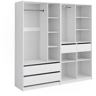 Vicco Kleiderschrank Elmo, Wei&szlig;, 200 x 200 cm 2er Set (2-St)