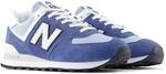 Sneaker NEW BALANCE "574", Herren, Gr. 37, reflection, Leder, Synthetik, Textil,