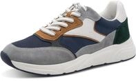 Sneaker TAMARIS, Herren, Gr. 41, blau (navy kombiniert), Glattleder, Textil,