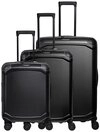 travelite Trolleyset MILLENNIUM 3-teilig Reisekoffer Hartschale, 4 Rollen, (Set), aus
