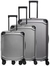 travelite Trolleyset MILLENNIUM 3-teilig Reisekoffer Hartschale, 4 Rollen, (Set), aus