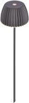 Briloner Leuchten LED Au&szlig;en-Tischleuchte RIFFLE, LED wechselbar, Warmwei&szlig;, 8,5x80,5
