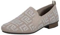 Rieker Slipper Halbschuh, Schlupfschuh, Blockabsatz, Loafer mit Glitzersteinchen