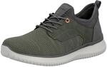 Slip-On Sneaker RIEKER, Herren, Gr. 40, gr&uuml;n (khaki, grau), Lederimitat, Textil,