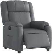 vidaXL Sessel Relaxsessel Elektrisch Grau Kunstleder (1-St)