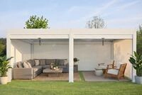 MCW Pergola Terassenvordach 6x3m Lamellendach Pergola Terassen&uuml;berdachung Alu,