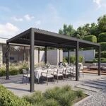 MCW Pergola MCW-L46-3x6, BxTxH: 583x301x220 cm, Stabiles Gestell mit F&uuml;&szlig;en,